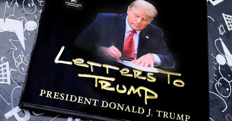 Cover of 'Letters to Trump', featuring the title and an elegant graphic design.