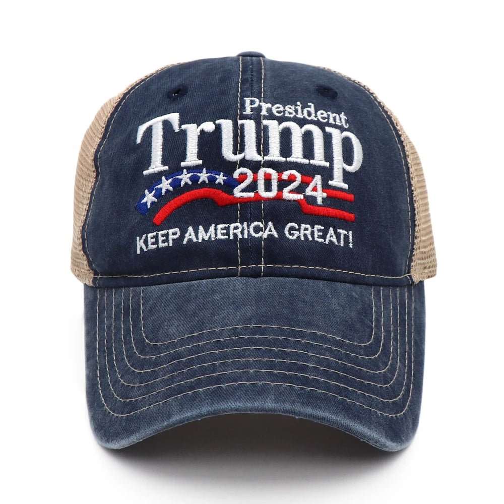 2024 Trump Patriot Cap - Snapback with Embroidered USA Flag - Great Again Donald