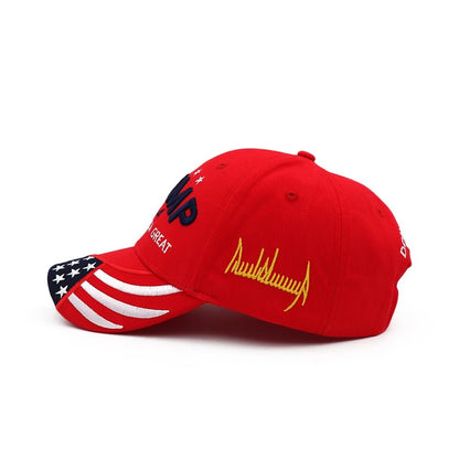 2024 Trump Patriot Cap - Snapback with Embroidered USA Flag - Great Again Donald