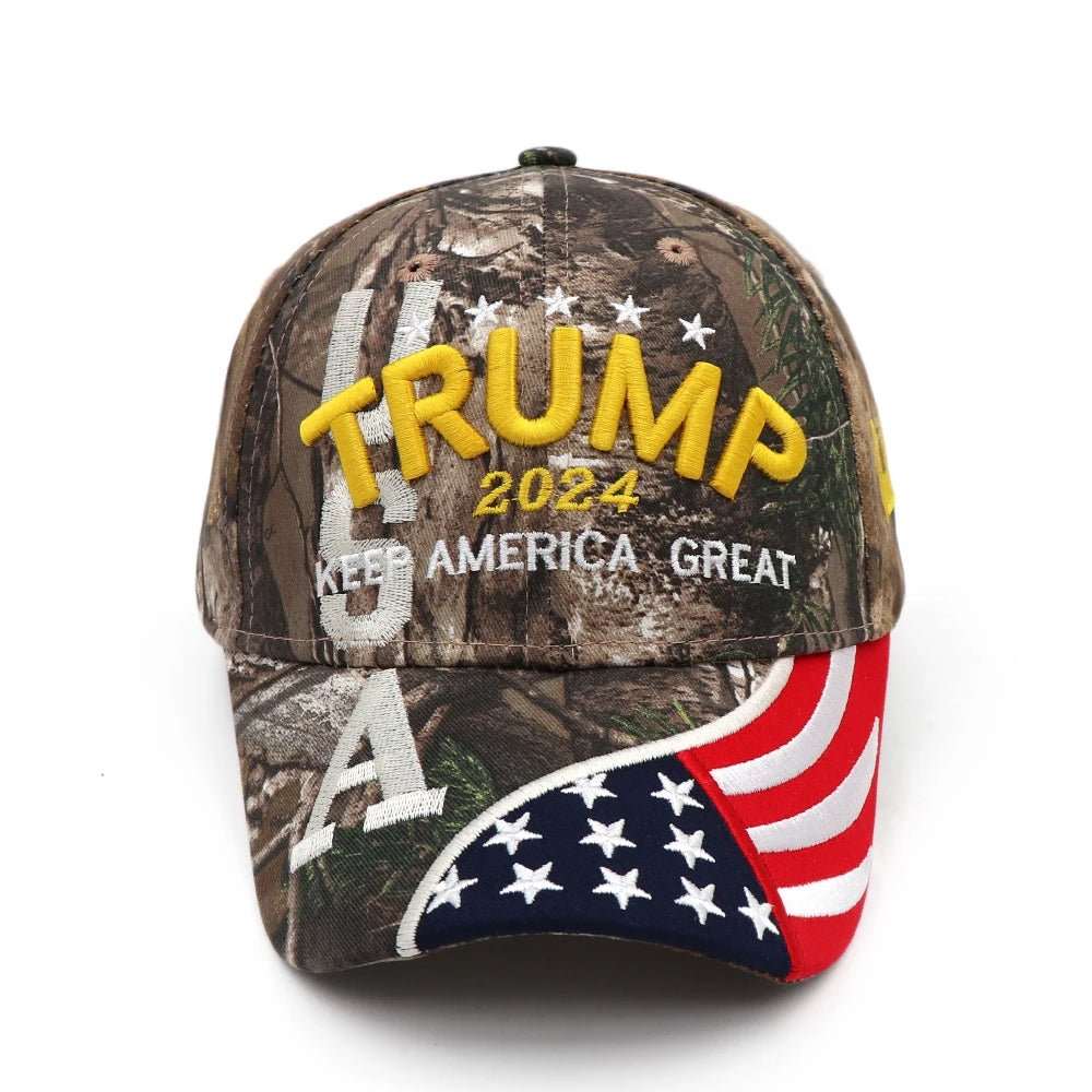 2024 Trump Patriot Cap - Snapback with Embroidered USA Flag - Great Again Donald