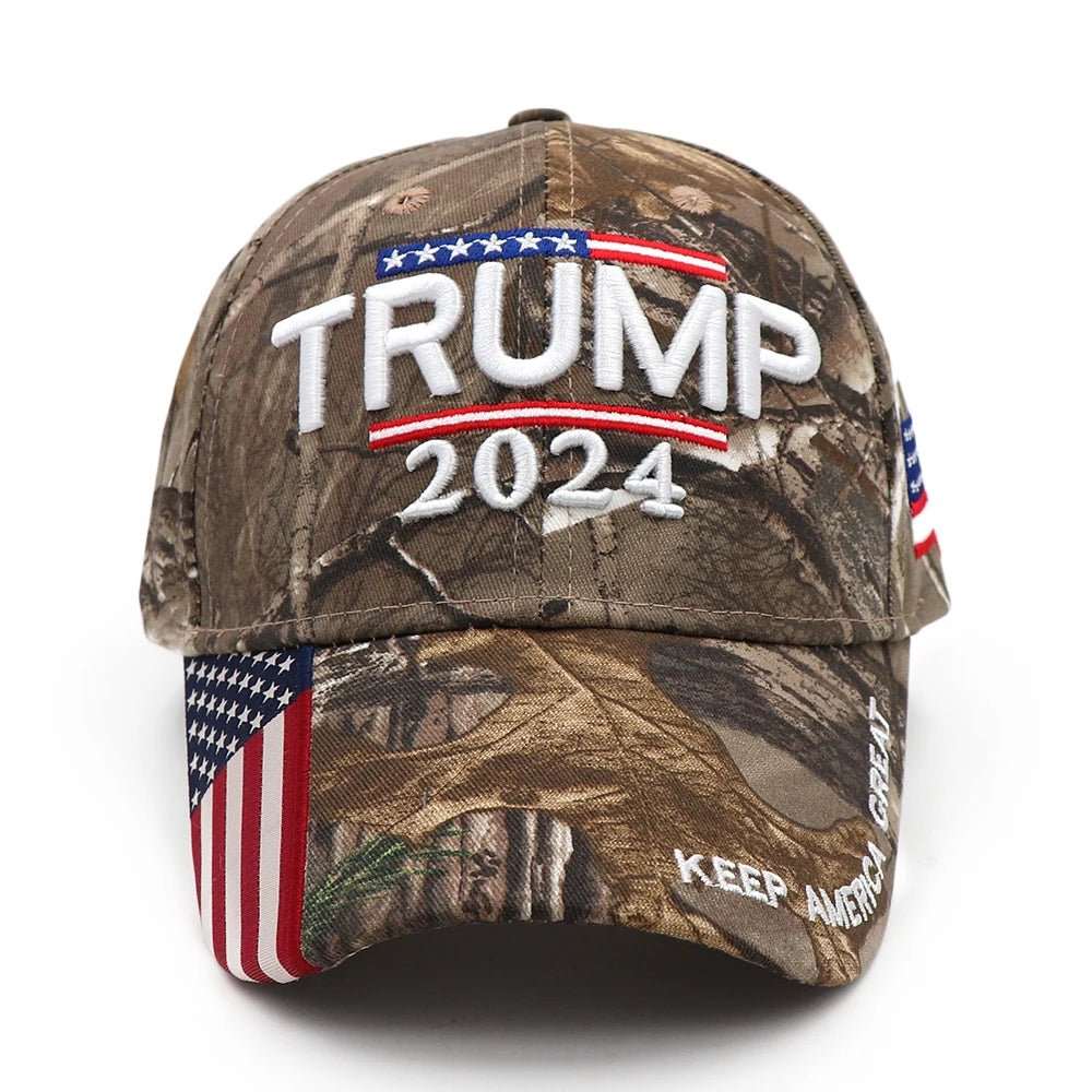 2024 Trump Patriot Cap - Snapback with Embroidered USA Flag - Great Again Donald