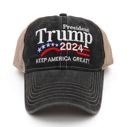 2024 Trump Patriot Cap - Snapback with Embroidered USA Flag - Great Again Donald