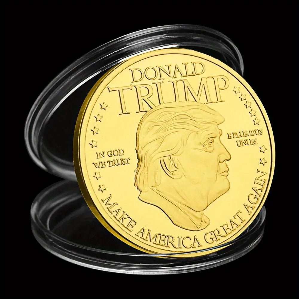 45th President Donald Trump Gold Plated Collectible Coin - Great Again Donald