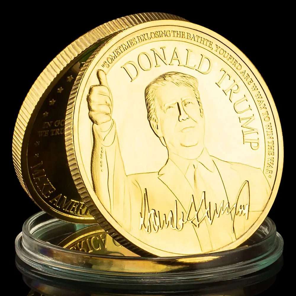 45th President Donald Trump Gold Plated Collectible Coin - Great Again Donald