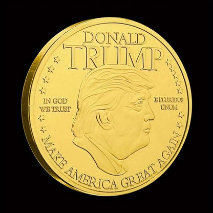 45th President Donald Trump Gold Plated Collectible Coin - Great Again Donald