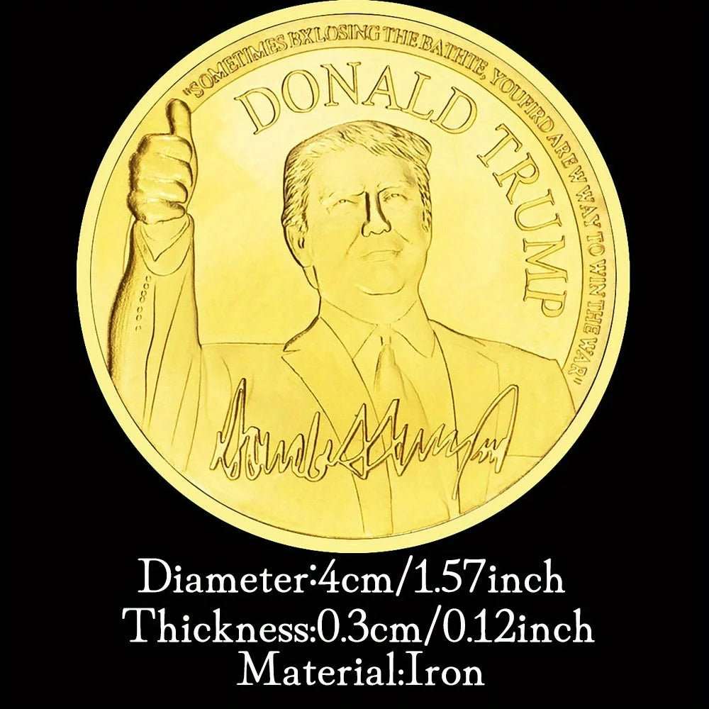 45th President Donald Trump Gold Plated Collectible Coin - Great Again Donald