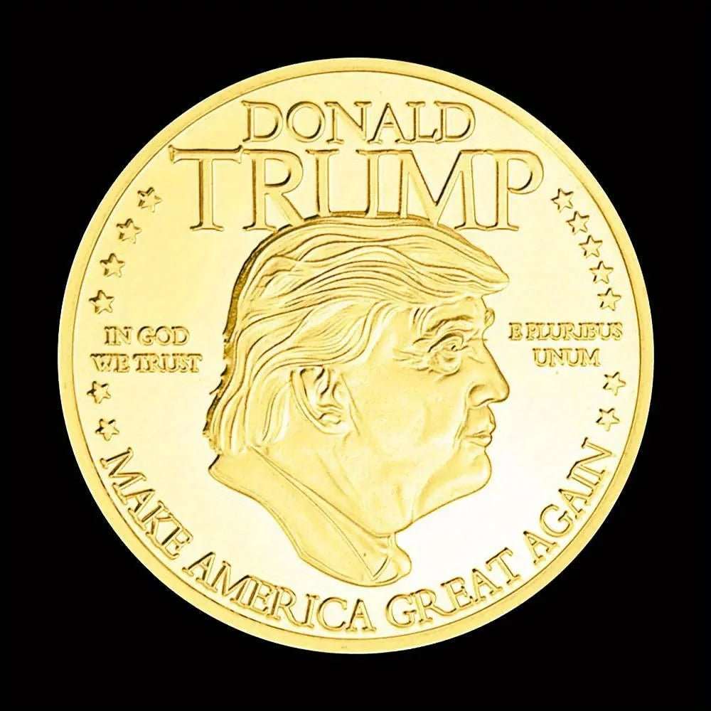 45th President Donald Trump Gold Plated Collectible Coin - Great Again Donald