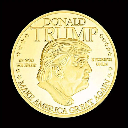 45th President Donald Trump Gold Plated Collectible Coin - Great Again Donald