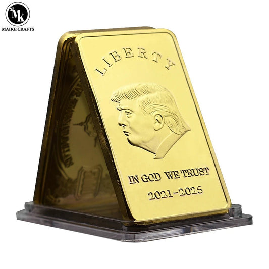 Donald Trump 2021-2025 Gold Bar - IN GOD WE TRUST Challenge Coin | trump 2024 merchandise, trump gifts | Great Again Donald