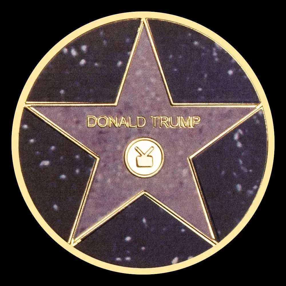 Donald Trump Purple Star Commemorative Gold Plated Coin - Great Again Donald