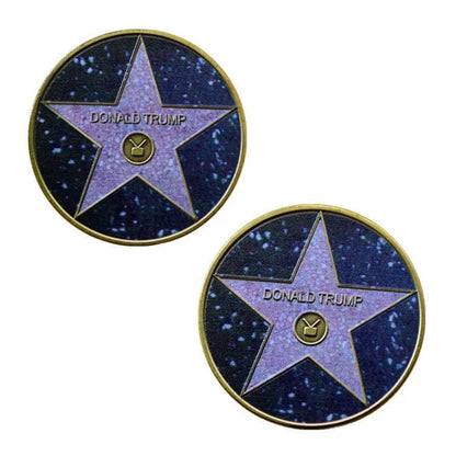 Donald Trump Purple Star Commemorative Gold Plated Coin - Great Again Donald