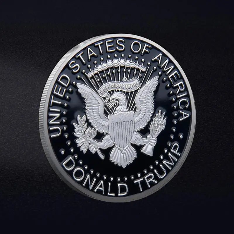 Freedom Eagle 2024 Trump Commemorative Coin - Gold & Silver Plated - Great Again Donald