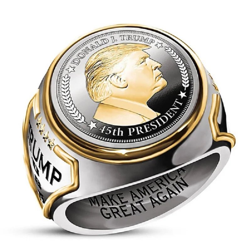 Make America Great Again - Silver Plated Trump Campaign Rings - Great Again Donald