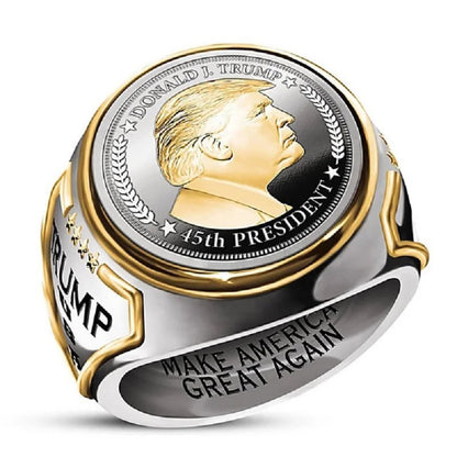 Make America Great Again - Silver Plated Trump Campaign Rings - Great Again Donald