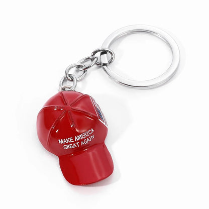 Red Hat Trump 2024 Keychain - Freedom & Nation Key Holder - Great Again Donald