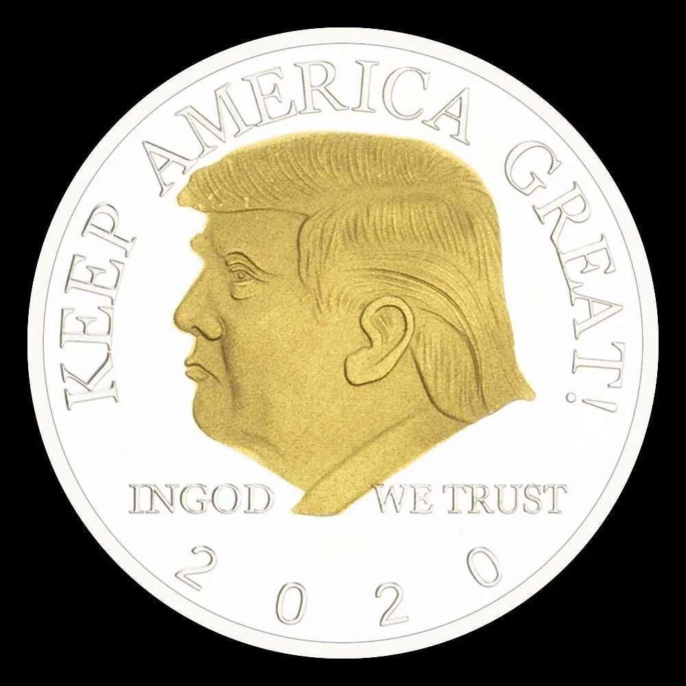 Trump 2020 Gold & Silver Plated Commemorative Souvenir Coin - Great Again Donald