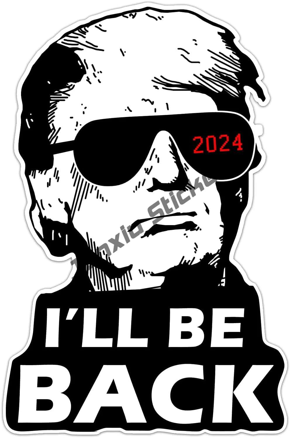 Trump 2024 Car & Laptop Decal Sticker Set - Great Again Donald