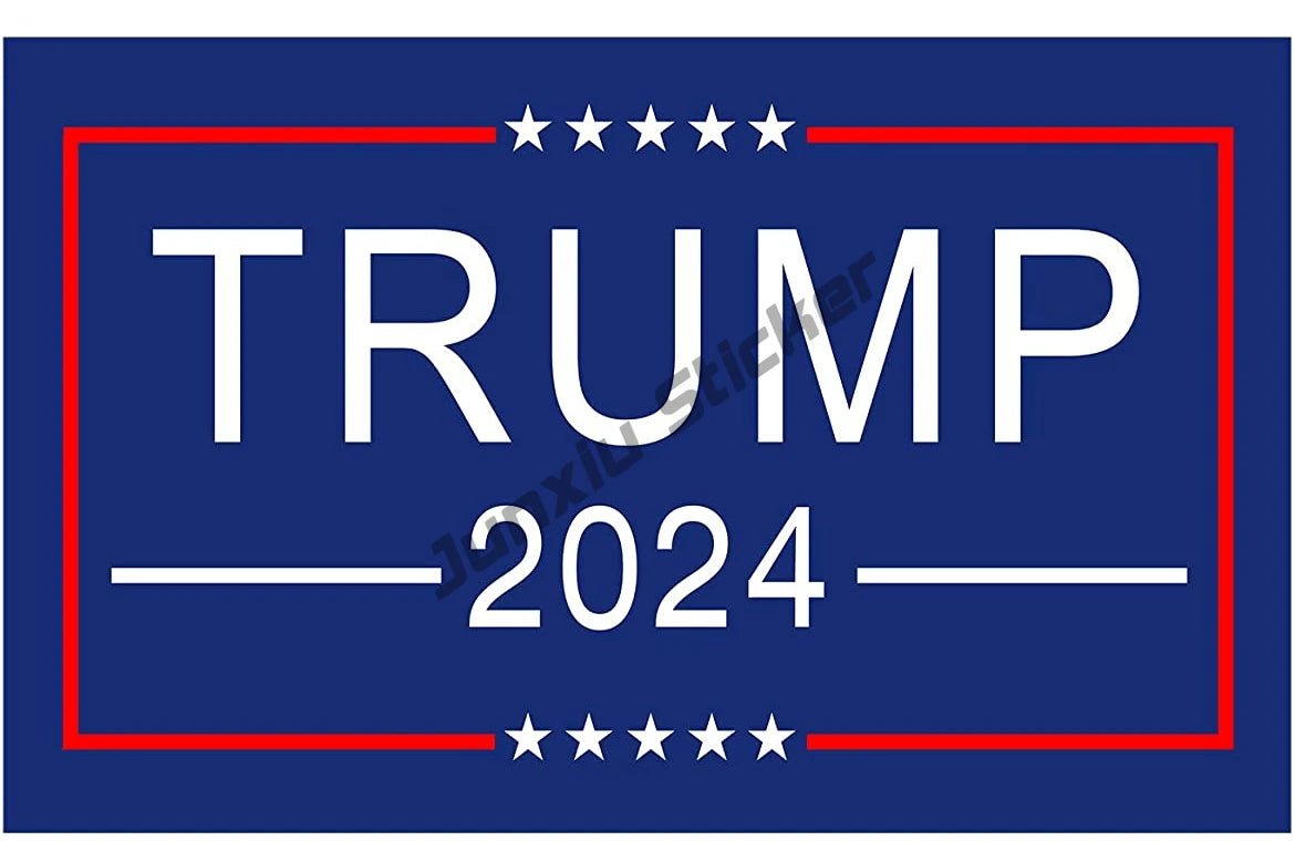 Trump 2024 Car & Laptop Decal Sticker Set - Great Again Donald