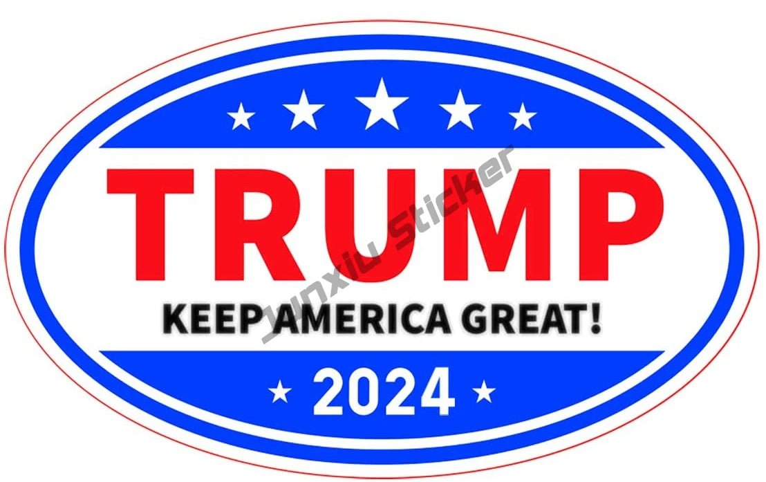 Trump 2024 Car & Laptop Decal Sticker Set - Great Again Donald