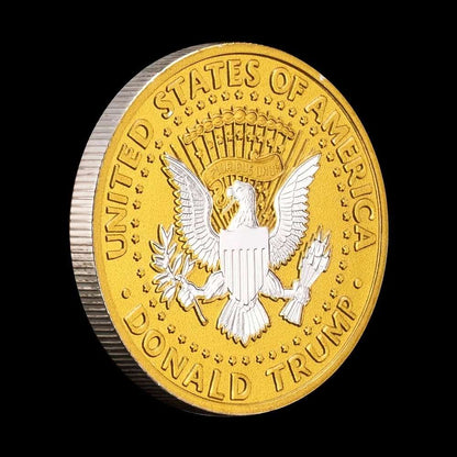 Trump 2024 Gold-Plated Commemorative Coin - Save America Again - Great Again Donald