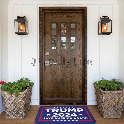Trump 2024 MAGA Welcome Mat - Non-Slip Indoor Entry Rug - Great Again Donald