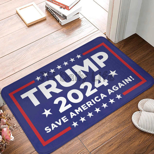 Trump 2024 MAGA Welcome Mat - Non-Slip Indoor Entry Rug | trump 2024, trump 2024 merchandise, trump gifts | Great Again Donald