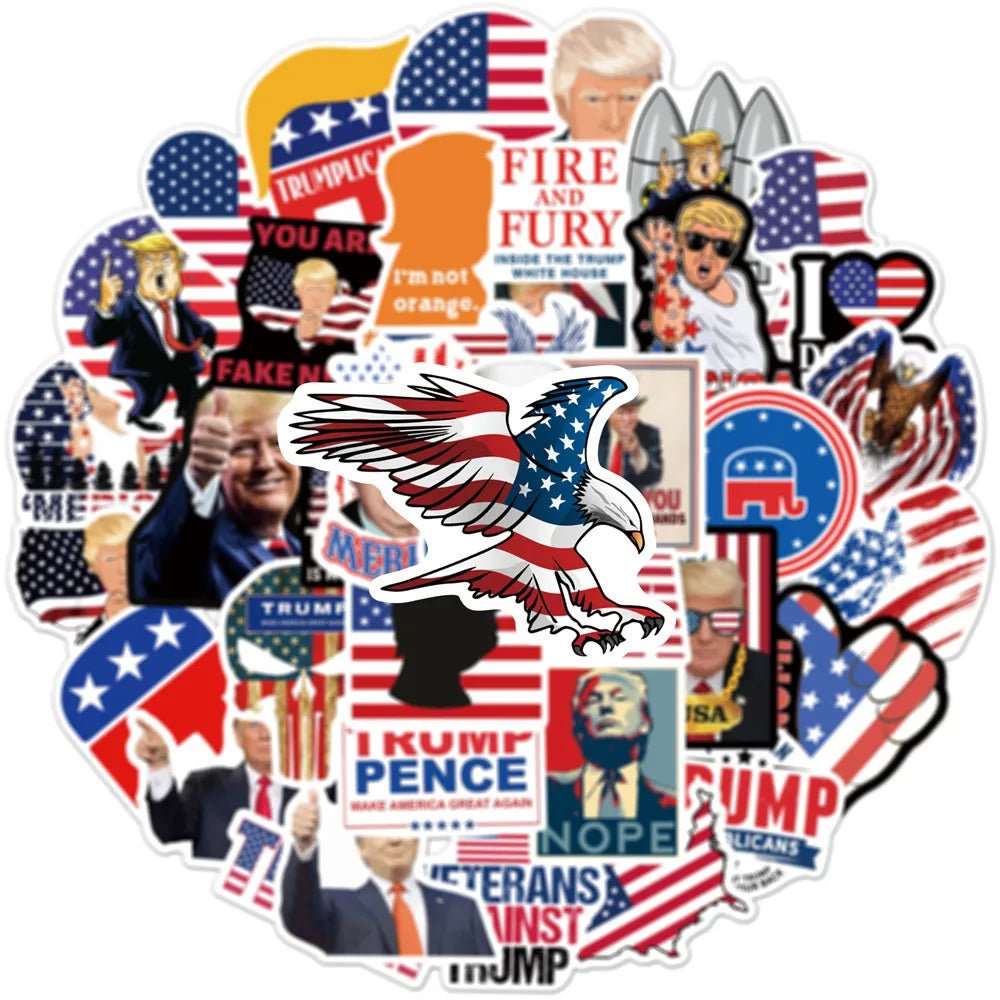 Trump 2024 Presidential Election Humor Sticker Pack - Great Again Donald
