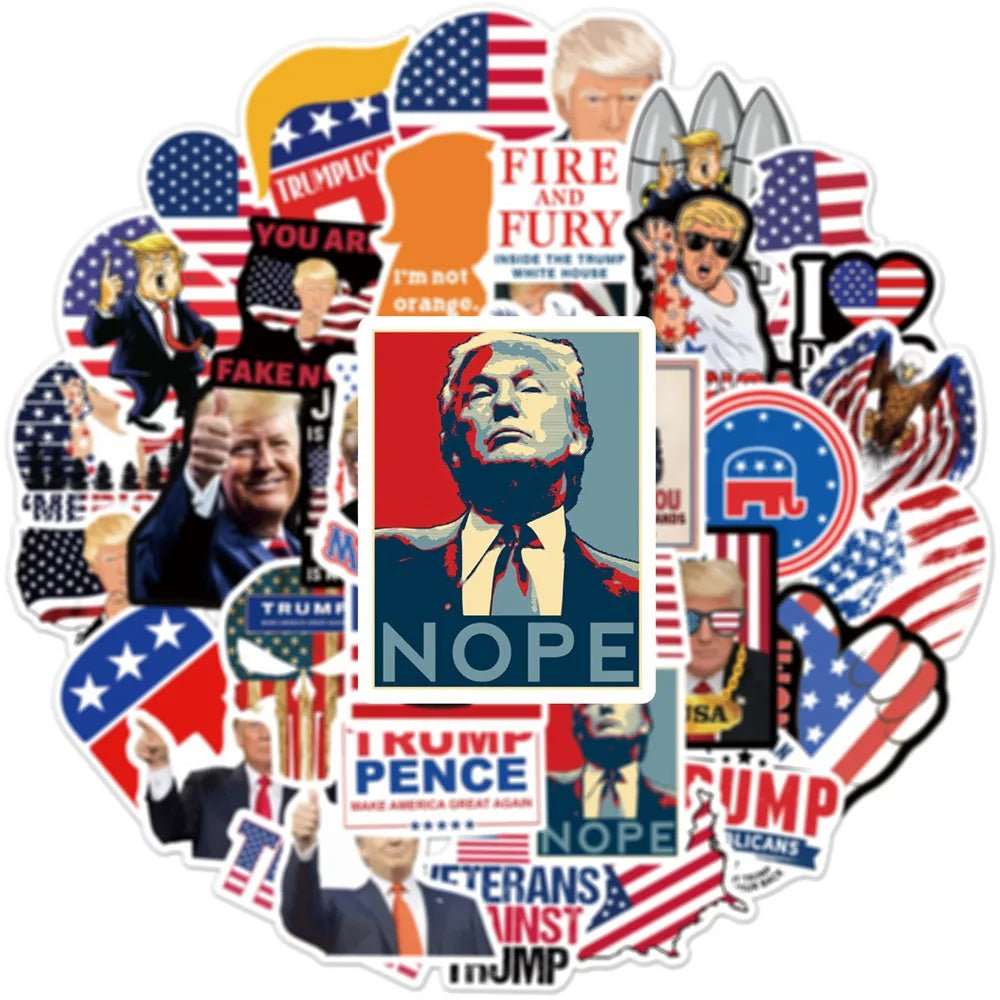 Trump 2024 Presidential Election Humor Sticker Pack - Great Again Donald