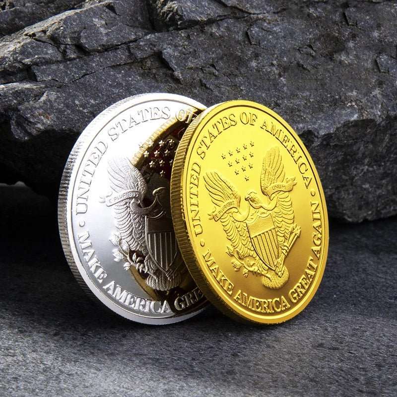 Trump Commemorative Bitcoin Medal - Scenic Area Souvenir - Great Again Donald