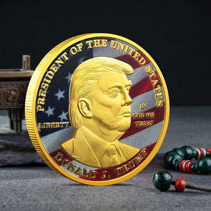 Trump Commemorative Bitcoin Medal - Scenic Area Souvenir - Great Again Donald