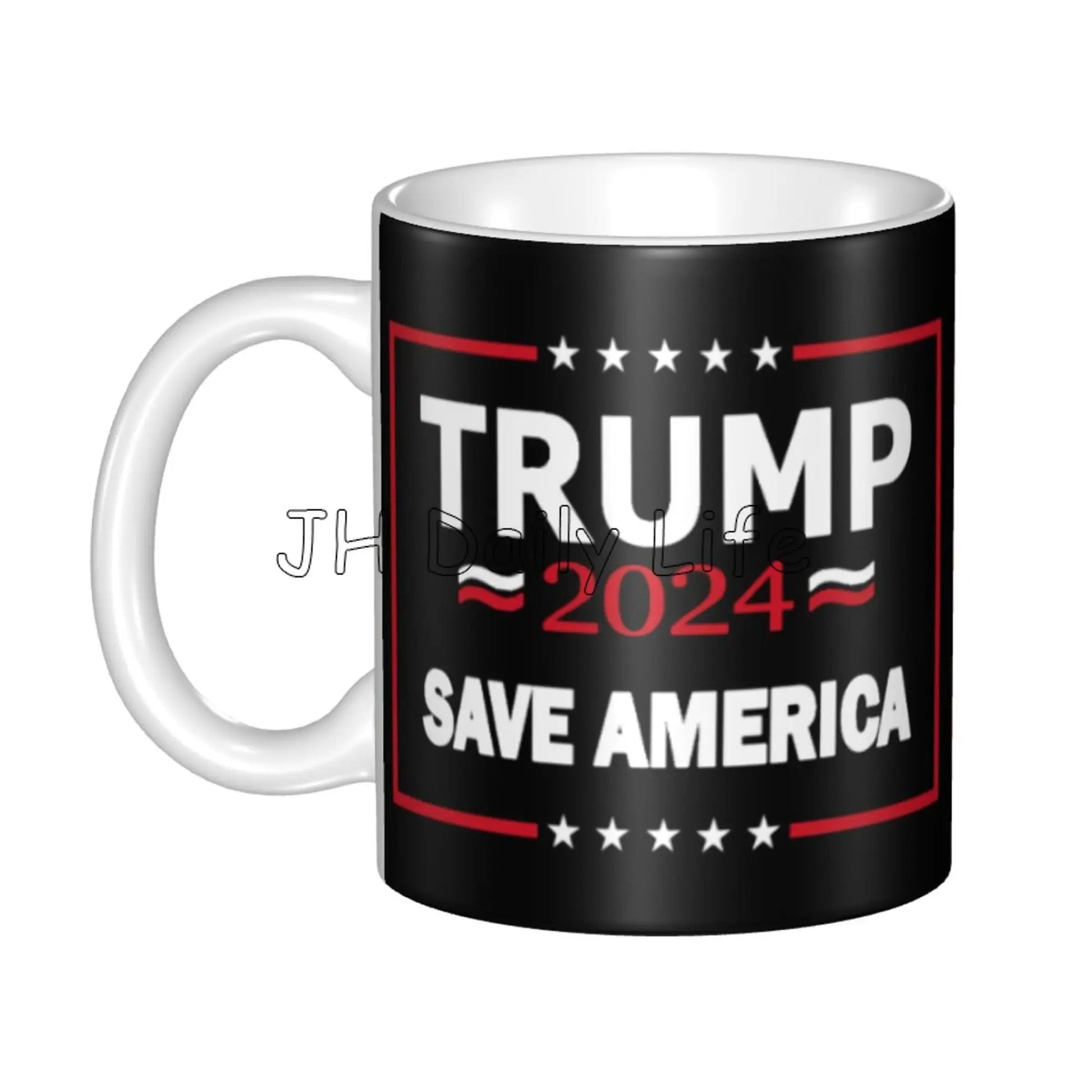 Trump Save America Again 2024 Coffee Mug - 11 Oz White Ceramic - Great Again Donald