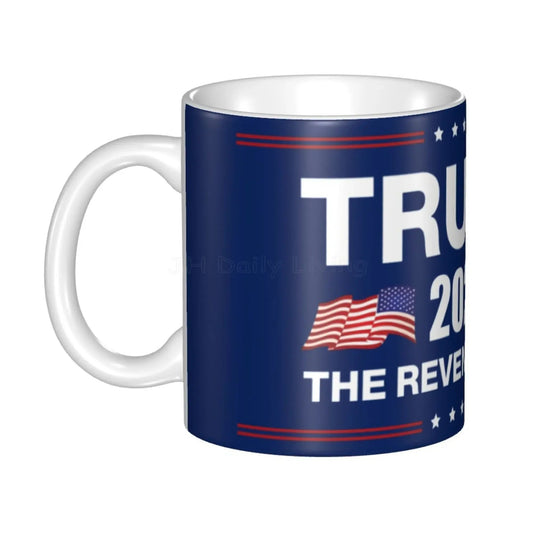 Trump Save America Again 2024 Coffee Mug - 11 Oz White Ceramic | trump 2024, trump 2024 merchandise, trump coffee mug, trump gifts | Great Again Donald